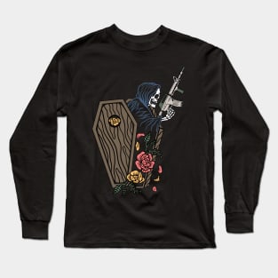 Gun and skull Long Sleeve T-Shirt